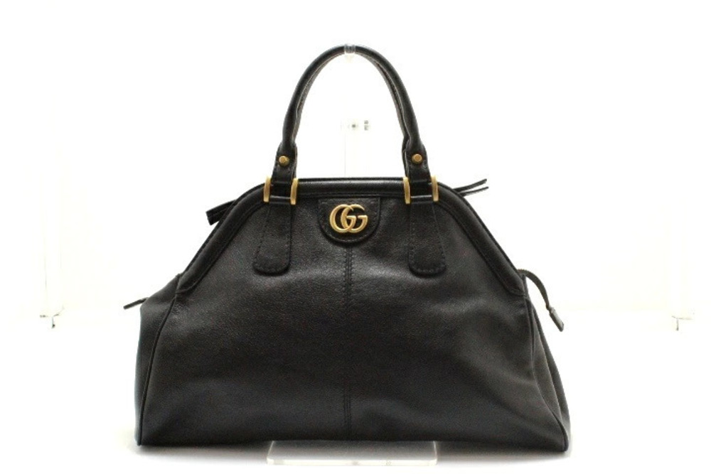 Gucci Rebel GG Marmont Shoulder Bag Black Leather